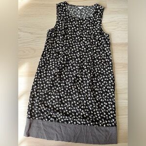 J. Jill jjill Floral Shift Dress sleeveless rayon like new size small S pockets